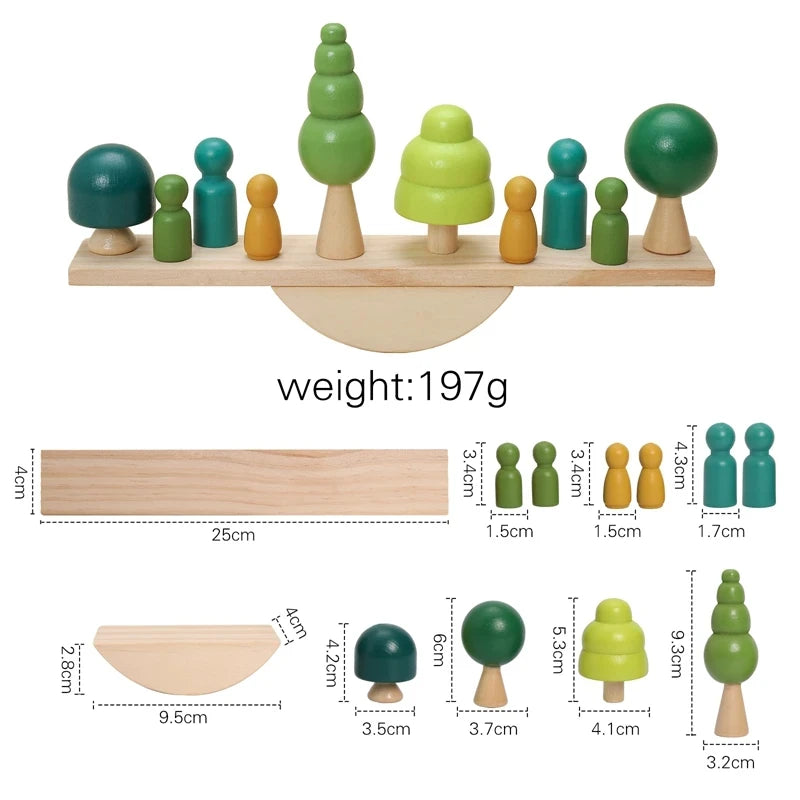 🦁 Montessori Wooden Animal Threading & Seesaw Balance Toy – Educational Sensory Play for Toddlers